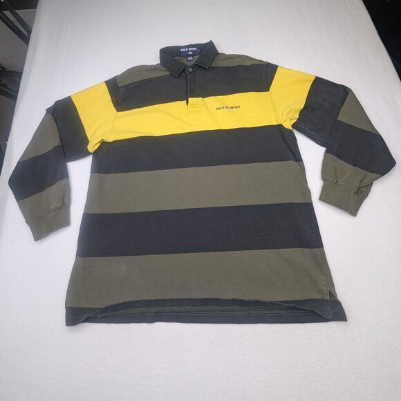 Ralph Lauren Other - Rare Vintage Ralph Lauren Polo Sport Men's Shirt Gray Black Yellow Size Large L
